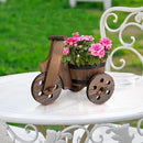 Adnee 2 Pcs Wooden Barrel Tricycle Planter-Rustic Cart Garden Planter Pot-Decorative Raised Barrel Wagon Planter for Indoor Decor Outdoor Patio Lawn Garden Backyard by GreenHaven Gardens