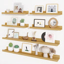 Axeman Picture Ledge Shelf, Floating Shelves for Wall Decor Storage Set of 6, 36 inch Floating Wall Mounted Shelves, Wall Shelves with Lip for Living Room, Bedroom, Nursery, Bathroom, Kitchen, Oak by TinyTreasures Baby Boutique