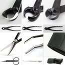 Wazakura Made in Japan 5PCS Bonsai Tool Kit with Roll Bag: Yasugi Steel Twig Bonsai Scissors, Concave Branch Cutter, Knob Cutter, Wire Cutter, Tweezers - 5 Tools Twig Schissor Set with Case… by GreenHaven Gardens