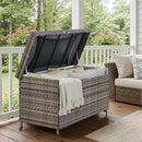 HOMREST Large Deck Box, Outdoor Wicker Storage Container with 240 Gallon, Patio Rattan Furniture for Garden Tools, Pillows, Pool, Brown by CozyNest Decor