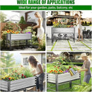 Doniks Raised Garden Bed with Legs, 48×24×32in Large Outdoor Metal Galvanized Garden Planting Box, 600lb Capacity for Vegetables Lawn Green Flowers, Fruits, Terrace by GreenHaven Gardens