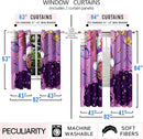 Cartoon Printed Curtains for Bedroom, 82 x 84 inches, Blackout, Grommet Top, 2 Piece Set, Girls Room Curtains, Thermal Insulated by TinyTreasures Baby Boutique