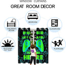 Gaming Curtain for Boys - 2Pcs Gamer Curtain Panels for Boys Bedroom Blackout Drapes Modern Games Patterns Windows Curtains Green Game Room Decor Grommet Top Thermal Insulated Curtains, 82" x 63" by TinyTreasures Baby Boutique