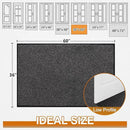 Mibao Front Door Mat, Dirt Trapper Welcome Mat for Outdoor Indoor, Non-Slip Waterproof Doormat, Durable Machine Washable Low Profile Entry Rug for Back Door Outside Patio Porch, 60" x 36", Grey by CozyNest Decor
