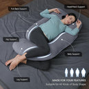 MOON PARK Pregnancy Pillows for Sleeping - U Shaped Full Body Maternity Pillow with Removable Cover - Support for Back, Legs, Belly, HIPS - 65 Inch - Dark Grey by TinyTreasures Baby Boutique
