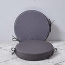 15 x 15 Inch Round Cushions for Outdoor Furniture Non-Slip Waterproof Patio Bistro Chair Cushion with Ties Bar Stool Seat Cushion for Kitchen Chairs Set of 2, Dark Gray by GreenHaven Gardens