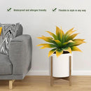 Artificial Agave Plants,Large UV Resistant Fake Agave Planters for Indoor and Outdoor Decorating Tropical Plant Succulents Greenery Indoor Decor (2Pack,18" Yellow) by GreenHaven Gardens