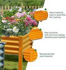 Land Guard Galvanized Raised Garden Bed with Legs, 96×24×32in Raised Garden Beds Outdoor with Drainage Holes, Planter Boxes Outdoor for Backyard, Patio, Balcony, 800lb Capacity, Cream Yellow by CozyNest Decor