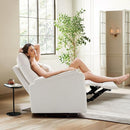 COLAMY Swivel Recliner Chair with Footrest, Rocker Glider Chair High Back with Double-Layer Cushion, Rocker Recliner for Nursery & Living Room, Bedroom, White by TinyTreasures Baby Boutique