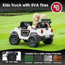 24V 2 Seater Ride On Truck with Remote Control 4WD Electric Car for Kids Ride On Car Battery Powered Ride On Toy Car with Music Player, LED Lights, Bluetooth, Rear Shock Absorber, White by TinyTreasures Baby Boutique