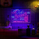Personalized Bourbon Bar Signs with Your Name for home wall light up with personalized pub name, man cave accessories, beer themed neon customizable lighted sign by CozyNest Decor