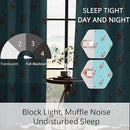 Kids Space Rockets Blackout Curtains - 100% Blackout, Thermal Insulated, Noise Reducing, Perfect for Kids Room and Nursery, 2 Panels (Aqua Mini Rockets, W52×L84) by TinyTreasures Baby Boutique