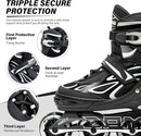2PM SPORTS Vinal Girls Adjustable Flashing Inline Skates, All Wheels Light Up, Fun Illuminating Skates for Kids Men Adult Women and Boys by TinyTreasures Baby Boutique