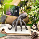 Sungmor Cast Iron Octopus Statue, Decorative Bookend, Cute Sculpture on Bookshelf or Desk, Creative Cell Phone Holder, Octopus Stand for Tablet, Black Brown by CozyNest Decor