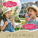 Walkie Talkies for Kids,5 Colourful Channels 2 Way Radio,Compass Flashlight and Magnifying Glass,3 Miles Long Range for Adventure Game,Outside, Camping, Hiking,Toys for 3-12 Year Old Boys Girls by TinyTreasures Baby Boutique