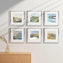 Vittanly 12x12 Picture Frames Set of 9, Shatter Resistant Plexiglass, Display 8x8 Pictures with Mat or 12x12 without Mat, Photo Frames for Wall Mount, Engineered Wood, Distressed White by CozyNest Decor