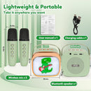 Dinosaur Karaoke Machine for Kids, Portable Mini Karaoke Machine with 2 Wireless Microphones, 4 5 6 7 8 9 10 Years Old Girl Boy Easter Christmas Birthday Gift Colorful Lighted Speaker Toys by TinyTreasures Baby Boutique
