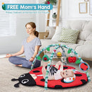 Jyusmile Baby Play Gym Mat, 8-in-1 Tummy Time Mat with 6 Toys, Washable Baby Activity Mat for Visual, Hearing, Sensory, Motor Development, Baby Essentials Gift for Newborn Infant 0-3-6-9-12 Months by TinyTreasures Baby Boutique