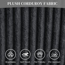 HYJT-H&K Modular Sectional Sofa Cloud Sectional Couch, 107" Comfy Fluffy L Shaped Dark Black Couches for Living Room, Deep Seat Memory Foam Plush Corduroy Boneless Couch Sectionals Left Facing Chaise by CozyNest Decor
