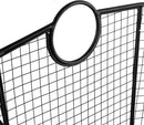 Deco 79 Metal Large Open Frame Wire Grid Storage Basket with Curved Sides and Ring Handles, 30" x 20" x 20", Black by GreenHaven Gardens
