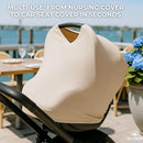 Breathable Nursing Cover Poncho – Stylish Multi-Use Breastfeeding Scarf, Car Seat Cover & Baby Blanket for Modern Moms by TinyTreasures Baby Boutique