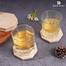 Radicaln Marble Coasters Star 3.5" Inches Verona Handmade Drink Coasters Set of 6 for Coffee Table, Car Cup Holders & Bar Use, Ideal Coffee Table Decor by CozyNest Decor