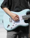 DONNER DST-80 Electric Guitar 39” Beginner Electric Guitar Kit with Amp, Classic SSS Pickup Complete with Gig Bag, Tuner, Capo, Strap, Picks, and Free Online Lessons by TinyTreasures Baby Boutique
