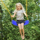 PACEARTH Swing Seat with Heavy Duty 68.9 inch Anti-Rust Plastic Coated Chains, 23.6 inch Tree Hanging Straps and Locking Buckles-Outdoor Playground Tree Swing Set Accessories Replacement (Blue) by TinyTreasures Baby Boutique