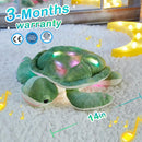 Glow Guards 14'' Light up Musical Sea Turtle Stuffed Animal Ocean Life Soft Plush Toy Pillow with Lullabies LED Night Lights Singing Children's Day Birthday Gifts for Toddler Kids by TinyTreasures Baby Boutique