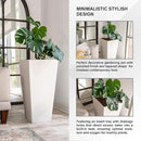 XBrand Modern 28-Inch Square Planter, Modern Tapered Planter Perfect for Indoor & Outdoor, Patio Décor, Set of 2 by CozyNest Decor