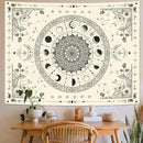 Lunerfex Mandala Moon Tapestry Boho Tapestry for Bedroom Black and White Tapestries Wall Hanging Living Room Wall Art and Home Decor 44x60 by CozyNest Decor