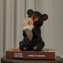 The Roo - Black Bear Solar Light Figurine - Outdoor Waterproof Garden Statue - Animal Garden Decor Light - Solar Lantern for Outside - Housewarming Gifts - Patio, Yard, and Lawn by GreenHaven Gardens