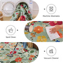 Rug Runners 2x6, Floral Green Washable Kitchen Rugs for Hallways Area Rugs, Non Slip Long Rug Low Pile Doormat Flower Carpet for Kitchen, Entryway Indoor, Bedroom, Bathroom, Laundry, Sage Green by TinyTreasures Baby Boutique