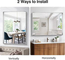 Silver Bathroom Mirror, 36x48 Inch Rectangular Deep Frame Mirror, Large Wall Mounted Bathroom Vanity Mirror Over Sink for Bedroom,Restroom, Living Room, Hangs Vertically or Horizontally by CozyNest Decor
