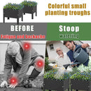 aboxoo 2 Packs 14 Inch Small Planter Raised Garden Bed with Legs,Outdoor Metal Planter Box for Patio,Elevated Garden Bed for Vegetables Flower Herb(Black) by GreenHaven Gardens