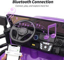 2 Seater Ride on Car Truck, 12V Kids Electric Ride on Toy for Big Kids Age 3-8 w/Remote Control- Purple by TinyTreasures Baby Boutique