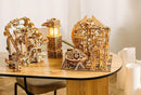 Wood Trick Wooden Marble Run Spiral Electric Motorized - Wooden 3D Puzzles for Adults and Kids to Build - 13x13 - Roller Coaster Mechanical Wooden Model Kits for Adults and Teens to Build by TinyTreasures Baby Boutique