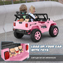 Hikole 24V Ride on Toys for Kids - 4WD/2WD Switchable 2 Seater Kids Electric Car with 4x200W Motors, Remote Control, 3 Speeds, LED Lights, MP3 Player, Safety Belt, Gift for Girls, Pink by TinyTreasures Baby Boutique