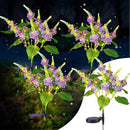Neporal Solar Flowers Outdoor Waterproof Purple, Lilac Garden Solar Lights Decorative 4PK 8-Stem, 2 Lighting Modes, Solar Powered Garden Decor, Solar Yard Decor by GreenHaven Gardens