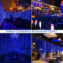 Blue Net Lights Outdoor - 360 LED Christmas Lights Plug in With Remote, 12 x 5ft Extendable 8 Modes Waterproof for Bushes Gazebo Lawn Wedding Patio Garden Tree Decoration by GreenHaven Gardens