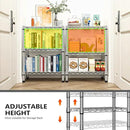 750 lbs 3 Tier Shelf Metal Storage Shelves Wire Rack Closet Organizers with PP Board for Garage Kitchen Bathroom Laundry Chrome 11.8" D x 21.7" W x 28.6" H by CozyNest Decor