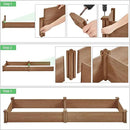 Yaheetech 8x2ft Wooden Horticulture Raised Garden Bed Divisible Elevated Planting Planter Box for Flowers/Vegetables in Backyard/Patio Outdoor, Dark Brown, 95 x 25 x 11in by GreenHaven Gardens