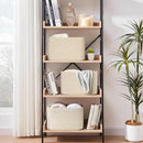 3-Pack Shelf Baskets for Organizing, Woven Storage Basket for Shelves, Cotton Rope Storage Bins for Toys Books, Nursery Towel Baskets for Classroom, 14.96"X9.8"X8.85", Brown by CozyNest Decor