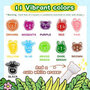 R&DLanci Animal Crayons for Kids, 11-colors Washable Crayon Set with Eraser & Drawing Paper, Non-Toxic Crayon, Easy to Hold, Mess-Free Crayons for Toddlers, Art Supplies for Toddlers and Kids Ages 3+ by TinyTreasures Baby Boutique