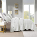 MarCielo 3-Piece 100% Cotton Oversized Bedspread Lightweight Quilt Coverlet Embroidery Farmhouse Bedding Set (TG Bright White, Oversized Queen (100"x106")) by CozyNest Decor