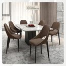 LeisureMod Amalfi Upholstered Fabric Dining Chair – Modern Side Chair with Iron Legs, Mid-Century Accent Chair for Dining Room or Kitchen by CozyNest Decor