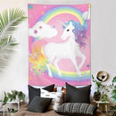 yowecso Unicorn Tapestry Rainbow Wall Hanging for Bedroom, Pink Unicorn Tapestries Aesthetic Wall Decor for Home, Dorm, Living Room - 60"x90" by CozyNest Decor