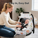 Elstey Car Seat Cover Baby, Minky Dot Carseat Covers Baby Girls, Lightweight Infant Car Seat Cover Canopy with 2 Layers Breathable Mesh Windows, Stroller Carrier for Babies Newborn Essentials by TinyTreasures Baby Boutique