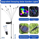 Zavothy Solar Garden Lights, Christmas Decorations Solar Fairy Lights Outdoor Waterproof, 4 Pack 32LEDs Sway by Wind, Dancing Fireflies Lights for Garden Decor Yard Patio Pathway Decoration by GreenHaven Gardens