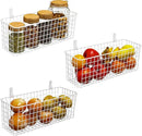 Joben Oligey 3 Set [Extra Large] Hanging Wall Wire Baskets, Farmhouse Food Storage Kitchen Pantry Laundry Closet Garage RV, White by CozyNest Decor